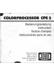 Jobo CPE manual. Camera Instructions.